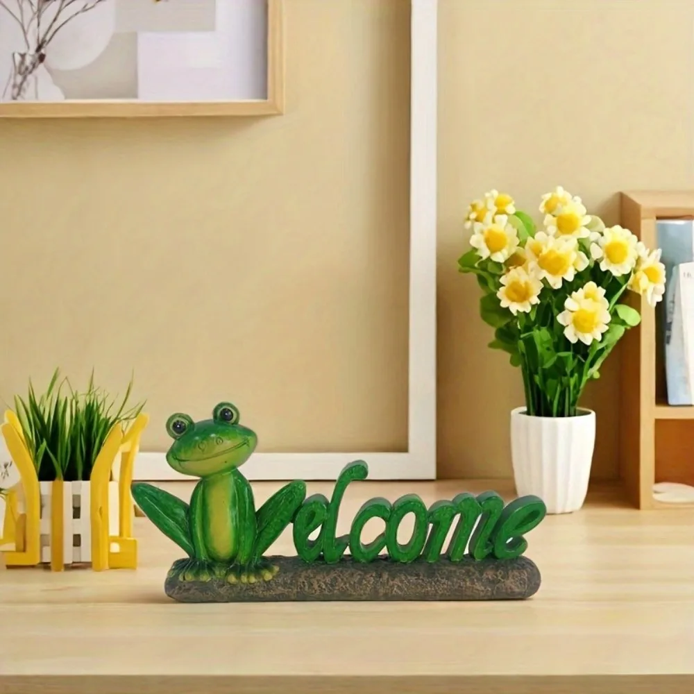 Cartoon Frogs Miniature Figurines Cute Handicraft Small Frog Ornament Resin Crafts Frog Welcome Sign Indoor Home Desktop
Cartoon Frogs Miniature Figurines Cute Handicraft Small Frog Ornament Resin Crafts Frog Welcome Sign Indoor Home Desktop