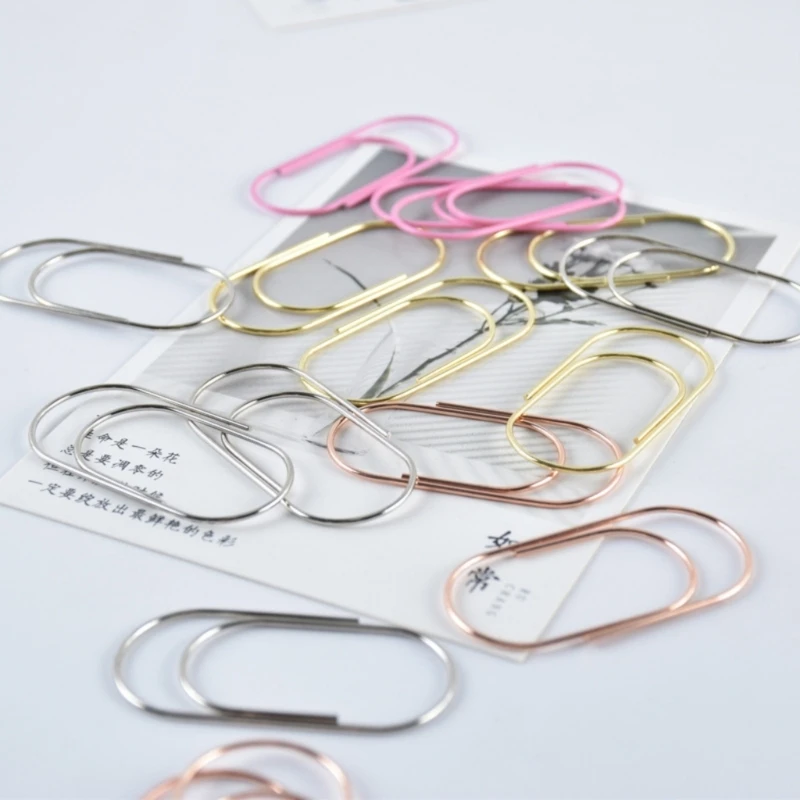 20Pieces Colorful Paper Clips 50mm Large File Clips Metal Paper Clip Bookmarks Office Supplies for Binding File Paper K1KF
20Pieces Colorful Paper Clips 50mm Large File Clips Metal Paper Clip Bookmarks Office Supplies for Binding File Paper K1KF