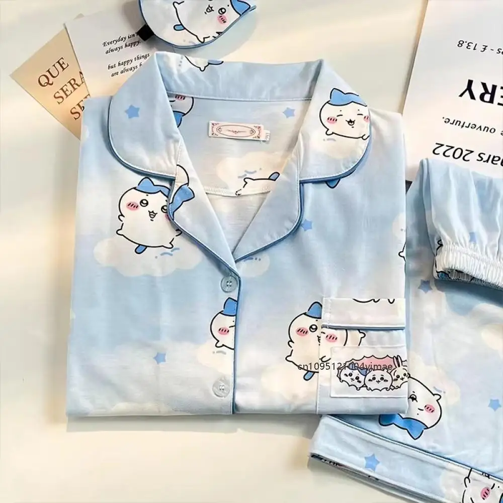 Летний пижамный комплект Chiikawas, милые шорты Hachiwares Usagi с короткими рукавами, повседневная домашняя одежда больших размеров для девочек, которую можно носить на улице 
Летний пижамный комплект Chiikawas, милые шорты Hachiwares Usagi с короткими рукавами, повседневная домашняя одежда больших размеров для девочек, которую можно носить на улице