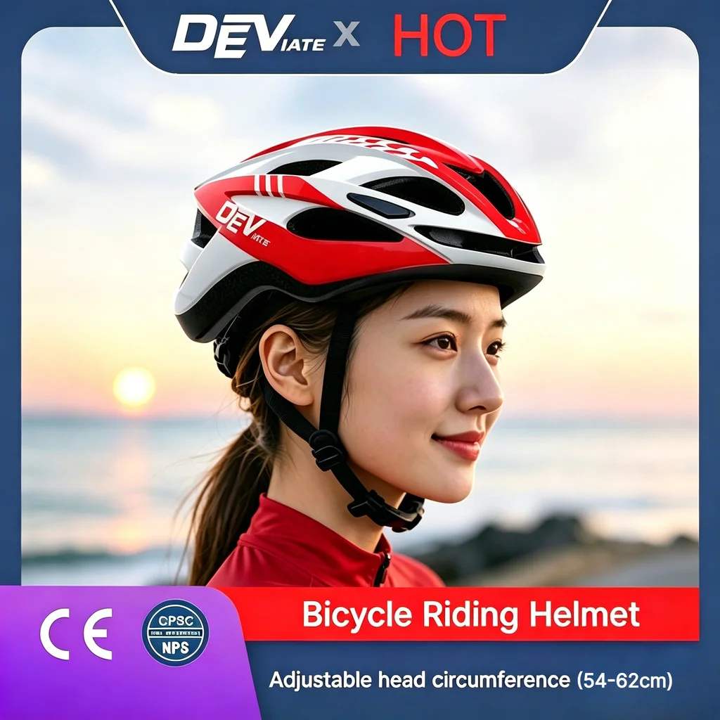 DEVIATE Hot selling fashion bicycle riding safety helmet one-piece molding Men and Women Mountaincycling helmet
DEVIATE Hot selling fashion bicycle riding safety helmet one-piece molding Men and Women Mountaincycling helmet