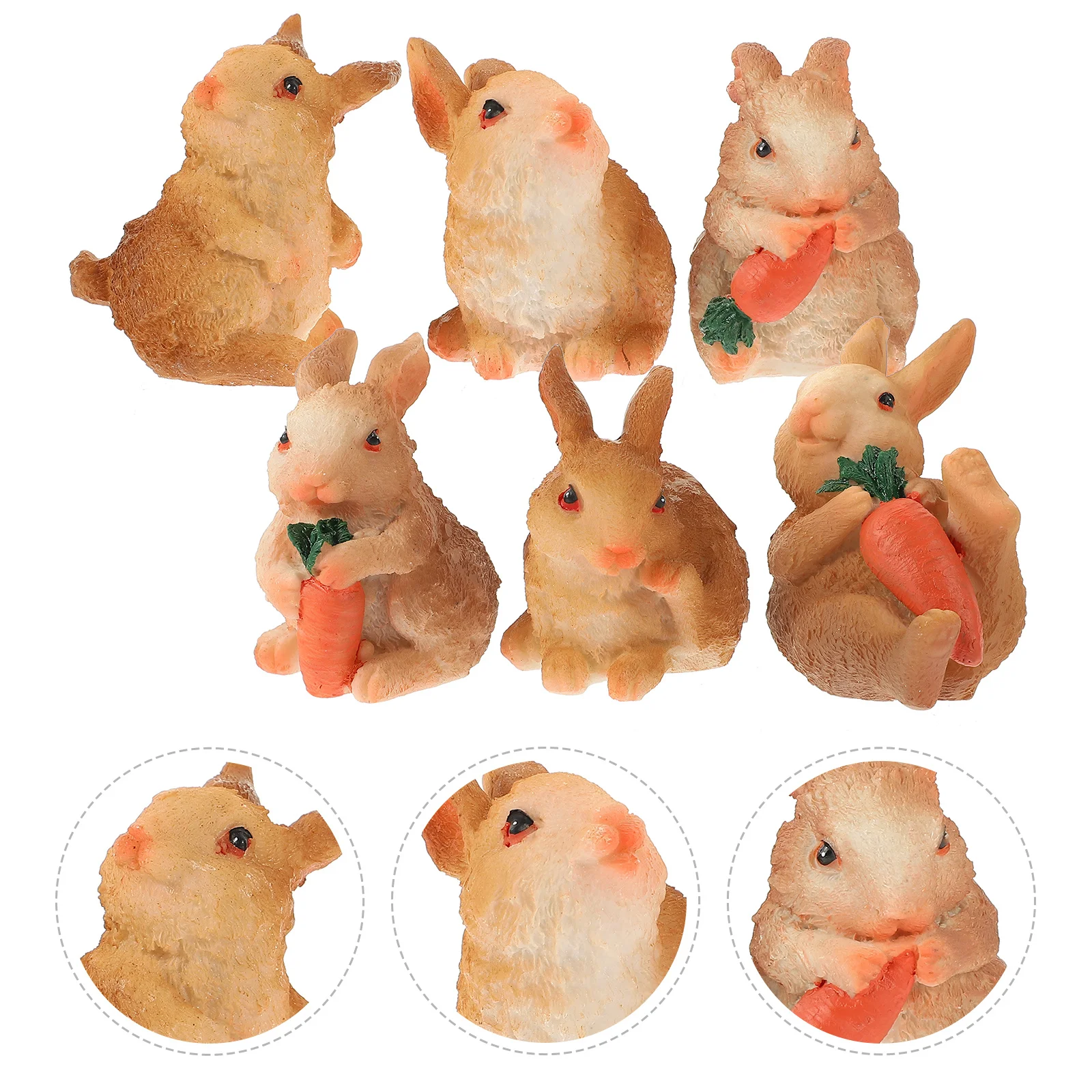 6Pcs Rabbit Ornaments Resin Mini Bunny Decorations Easter Desktop Micro Landscape Miniature Cute Bunny Statues
6Pcs Rabbit Ornaments Resin Mini Bunny Decorations Easter Desktop Micro Landscape Miniature Cute Bunny Statues