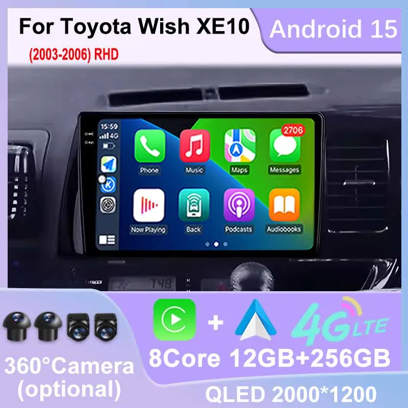 Android 15 Car Radio For Toyota Wish XE10 2003 - 2006 RHD GPS Navi Multimedia Player Head Unit Wireless Carplay Auto QLED Stereo
Android 15 Car Radio For Toyota Wish XE10 2003 - 2006 RHD GPS Navi Multimedia Player Head Unit Wireless Carplay Auto QLED Stereo