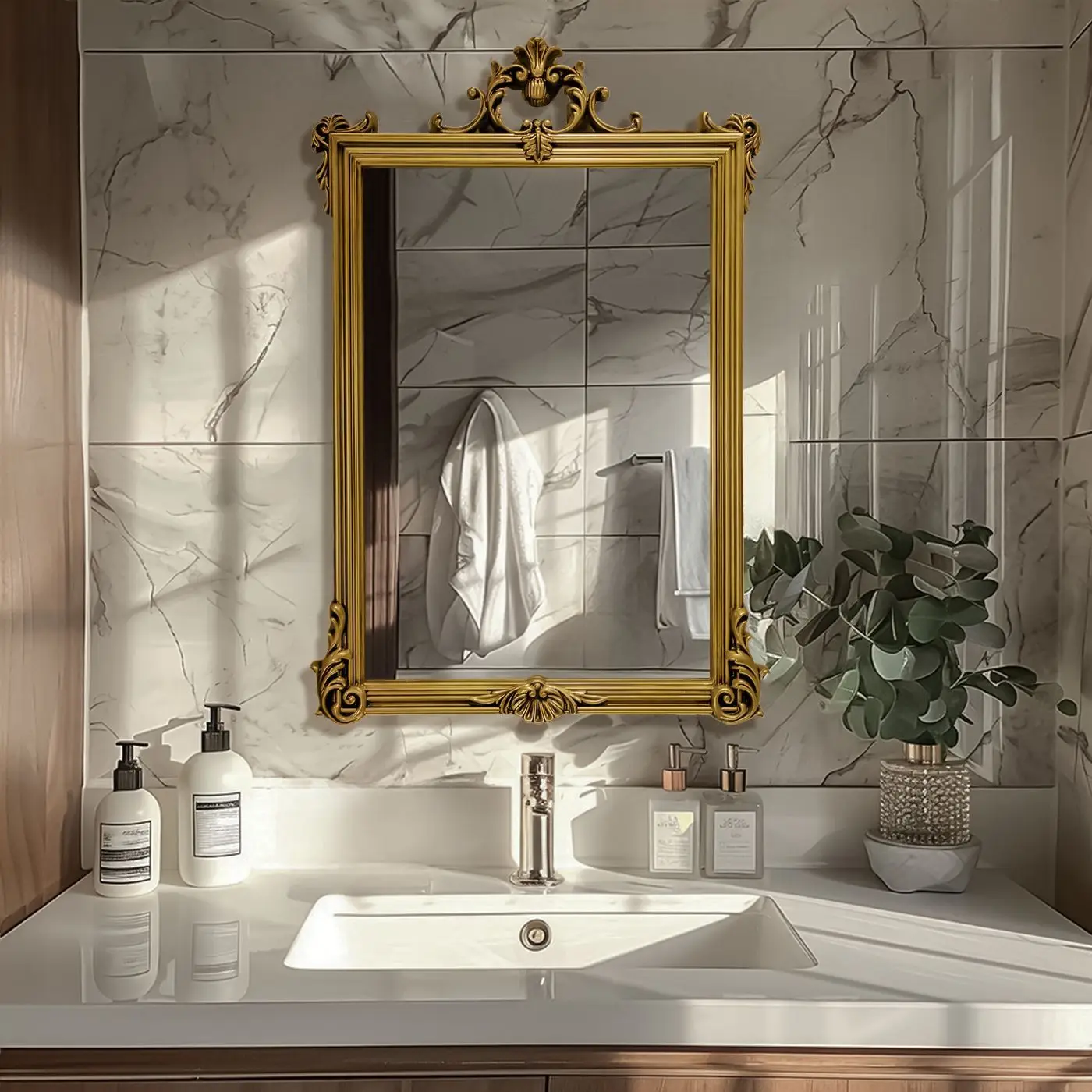 Vintage openwork carved bathroom wall art photo frame decorative mirror dresser makeup wall mirror bathroom mirror
Vintage openwork carved bathroom wall art photo frame decorative mirror dresser makeup wall mirror bathroom mirror