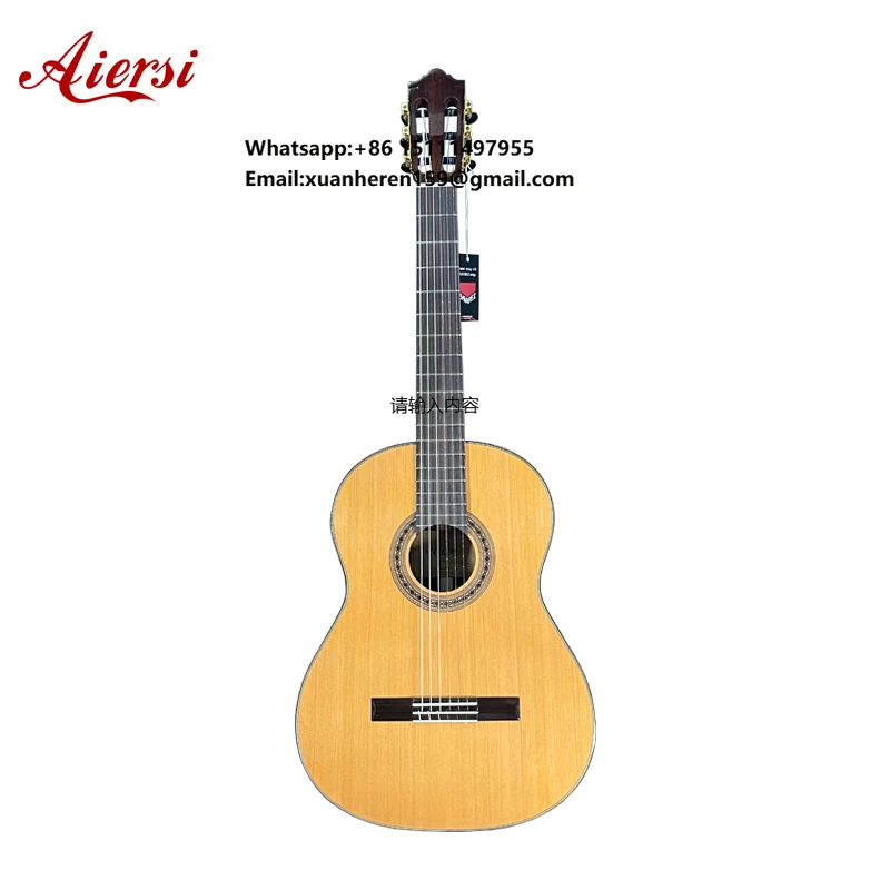 China Handcraft Made Aiersi Brand Solid Top Santos Wood Spanish Classical Guitar with Imported Solid Canadian Cedar
China Handcraft Made Aiersi Brand Solid Top Santos Wood Spanish Classical Guitar with Imported Solid Canadian Cedar