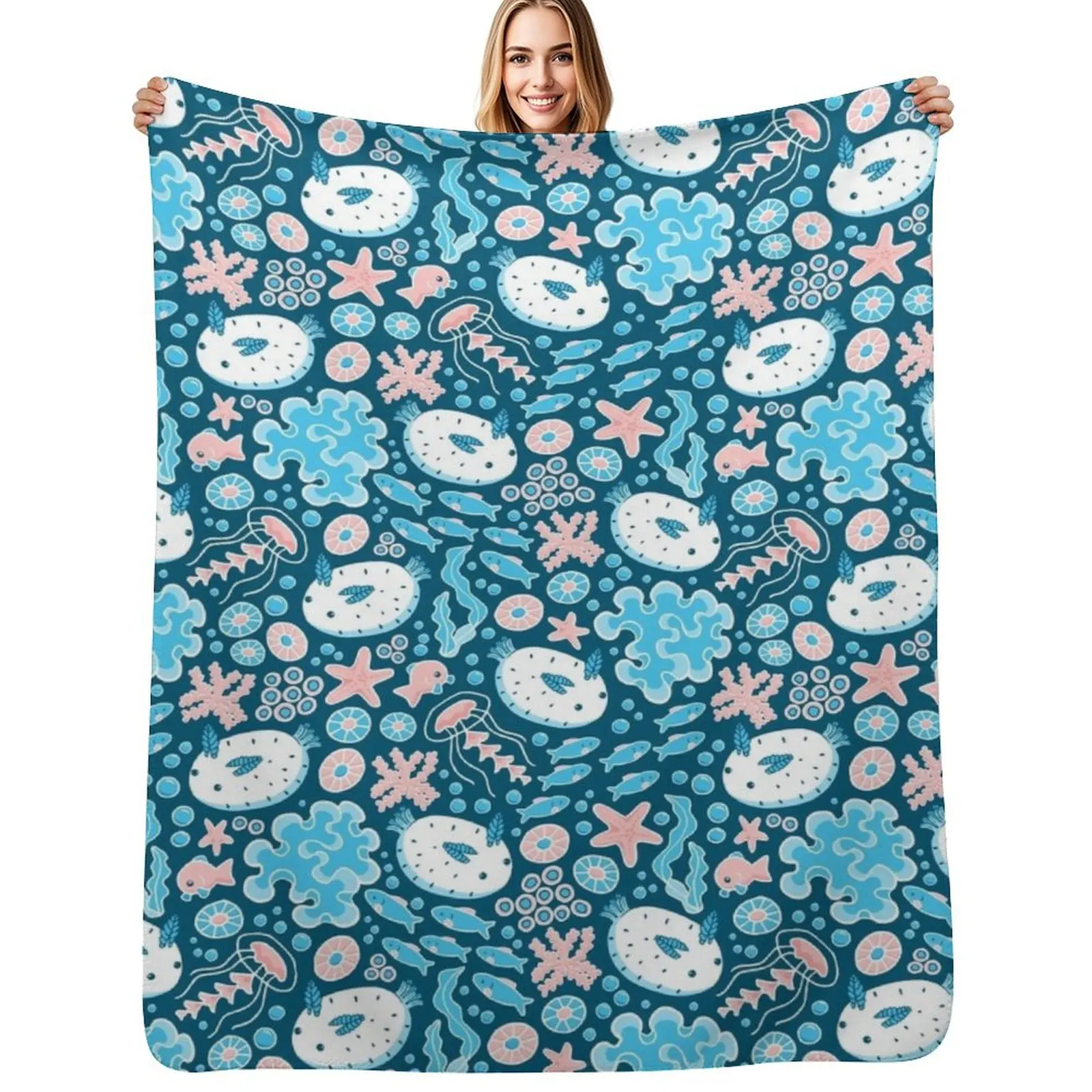 Sea Bunnies Throw Blanket Portable Lightweight Blanket for Travel Camping
Sea Bunnies Throw Blanket Portable Lightweight Blanket for Travel Camping