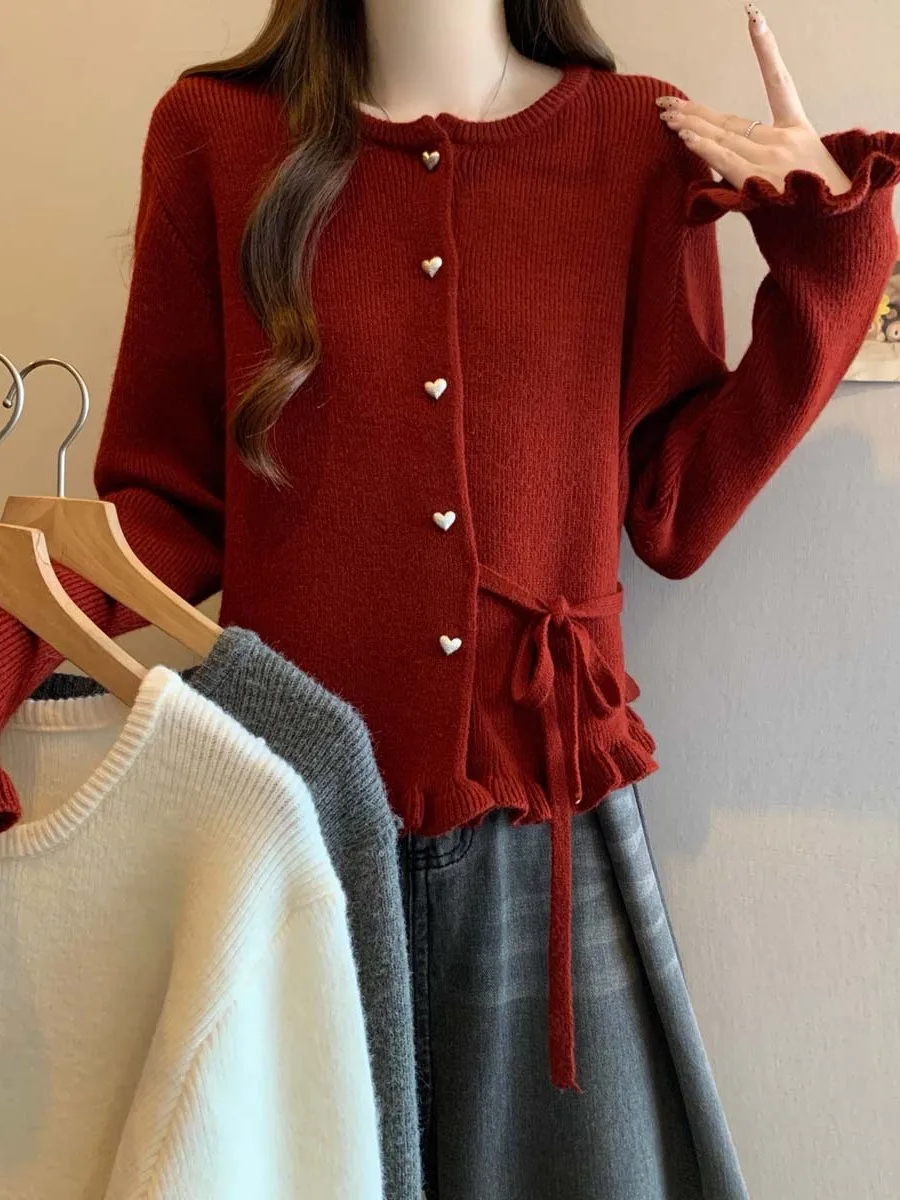 plus Size Women's Fashion Lace Long Sleeve Knitted Sweater Autumn Winter Slimming Versatile Design Belted Knitwear Top
plus Size Women's Fashion Lace Long Sleeve Knitted Sweater Autumn Winter Slimming Versatile Design Belted Knitwear Top