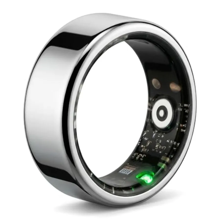 Silver 7 Smart Ring for Women - Fitness Health Tracker Ring with Heart Rate Blood Oxygen Blood Pressure Sleep Monitoring Compat
Silver 7 Smart Ring for Women - Fitness Health Tracker Ring with Heart Rate Blood Oxygen Blood Pressure Sleep Monitoring Compat