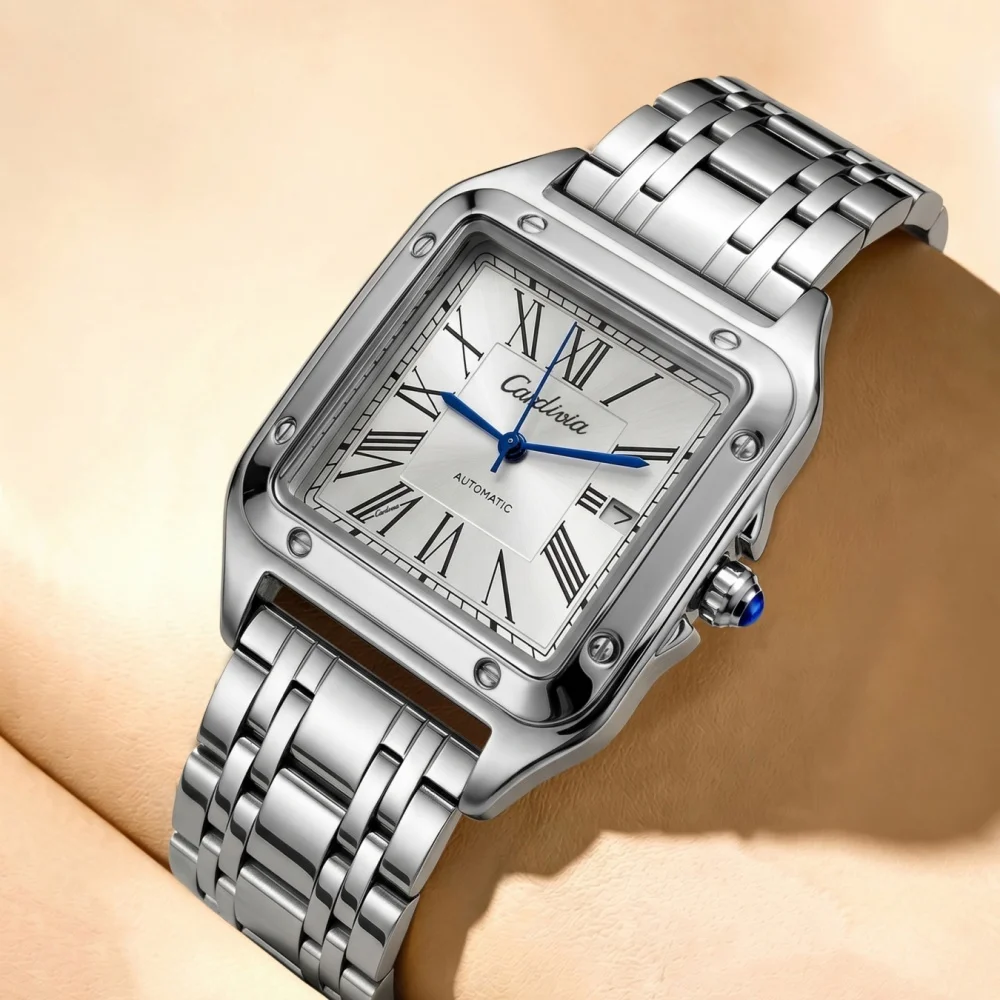 Men's Luxury Square Steel Band Quartz Watch, Vintage Roman Numeral Waterproof Wristwatch, Business Casual Versatile Men's Watch, Calendar Wristwatch, European and American Style Business Formal Men's Watch, Ideal Gift
Men's Luxury Square Steel Band Quartz Watch, Vintage Roman Numeral Waterproof Wristwatch, Business Casual Versatile Men's Watch, Calendar Wristwatch, European and American Style Business Formal Men's Watch, Ideal Gift