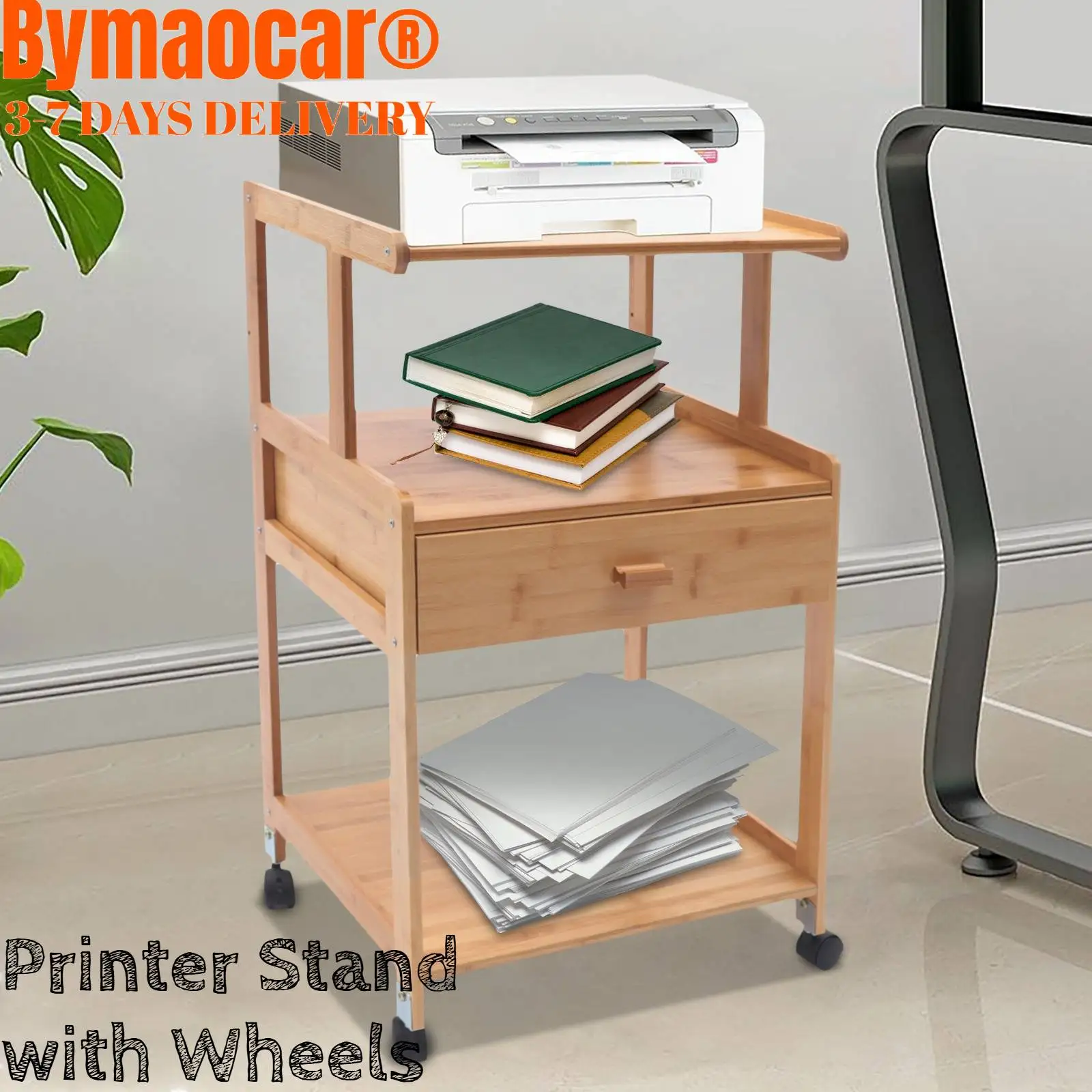 Printer Stand Table with Wheels to place scanners, fax machines, books, documents, potted plants, cosmetics, paper, staplers
Printer Stand Table with Wheels to place scanners, fax machines, books, documents, potted plants, cosmetics, paper, staplers