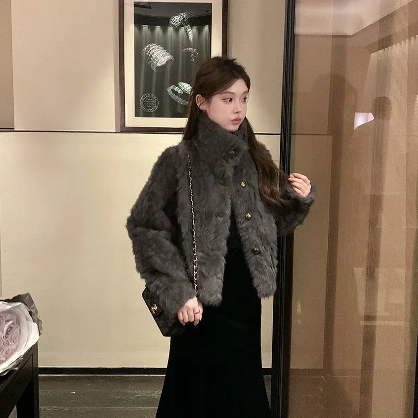 Winter ort Thiened Warm Windproof Women's Fur Coat Stand Collar Eco-friendly Leather Small Size Large Coat Commute Sle
Winter ort Thiened Warm Windproof Women's Fur Coat Stand Collar Eco-friendly Leather Small Size Large Coat Commute Sle