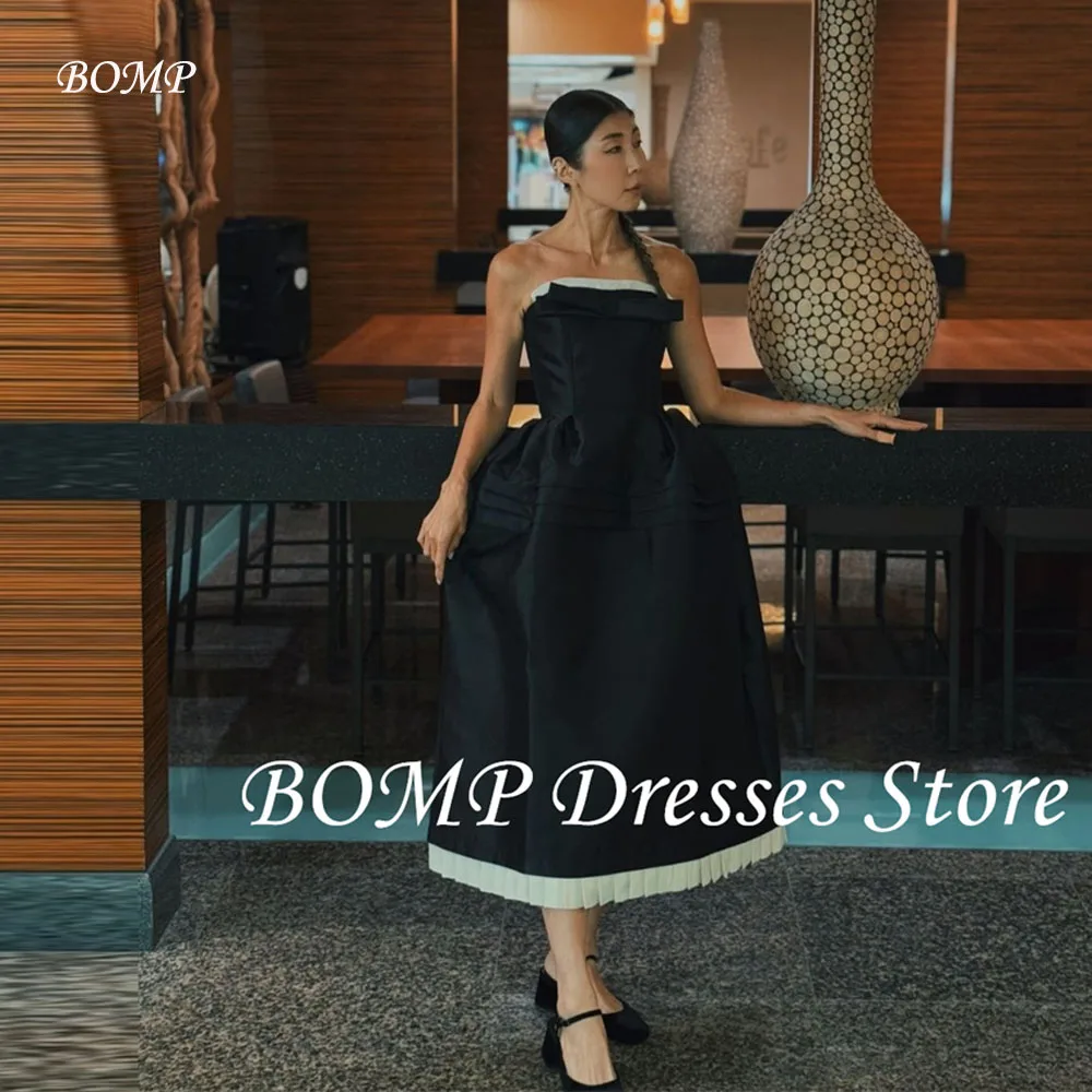 BOMP Black Formal Evening Dresses Women Strapless BowFront Ankle Length Formal Party Dress Korea Photo shoot Customized
BOMP Black Formal Evening Dresses Women Strapless BowFront Ankle Length Formal Party Dress Korea Photo shoot Customized
