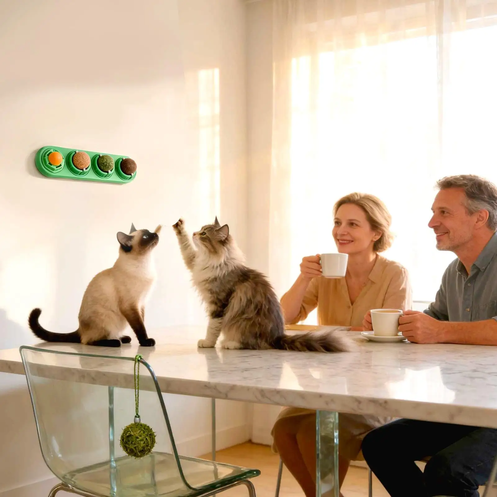 Catnip Toys 4 Pieces Wall-mounted Catnip Lick Ball Cat Treat Toy For Cleaning Scratching Exercise Entertainment Mental
Catnip Toys 4 Pieces Wall-mounted Catnip Lick Ball Cat Treat Toy For Cleaning Scratching Exercise Entertainment Mental