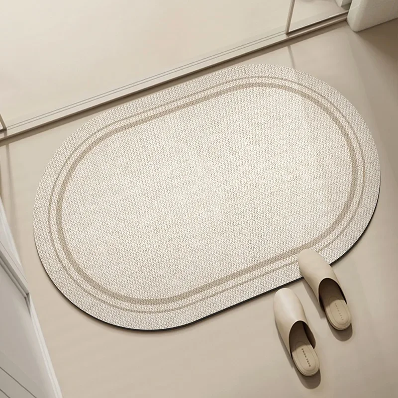 Bathroom Mat Absorbent Diatom Mud Bath Carpet Shower Area Non-slip Floor Mats Beige Home Decoration Rug for Toilet Doormat 욕실 카펫
Bathroom Mat Absorbent Diatom Mud Bath Carpet Shower Area Non-slip Floor Mats Beige Home Decoration Rug for Toilet Doormat 욕실 카펫