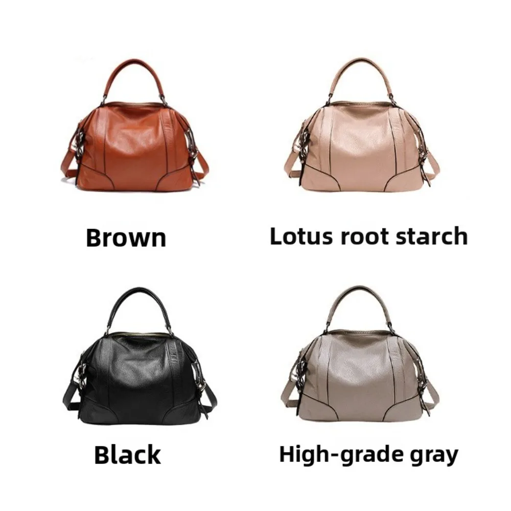 The First Layer of Cowhide Handbag Temperament Elegant Versatile Classic Retro Design Niche Simple Leather Women's Bag Fashion
The First Layer of Cowhide Handbag Temperament Elegant Versatile Classic Retro Design Niche Simple Leather Women's Bag Fashion