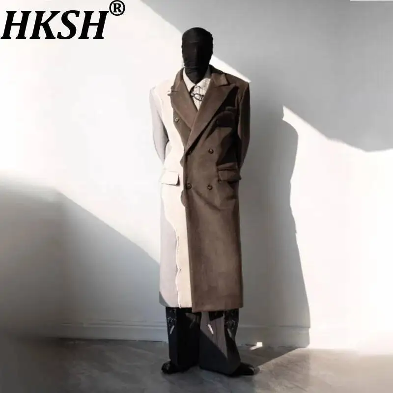 HKSH 2026 Autumn Winter New Men's Tide Color-Block Mid-Length Woolen Coats Trendy Niche High-End Thickened Trench Jacket HK20388
HKSH 2026 Autumn Winter New Men's Tide Color-Block Mid-Length Woolen Coats Trendy Niche High-End Thickened Trench Jacket HK20388