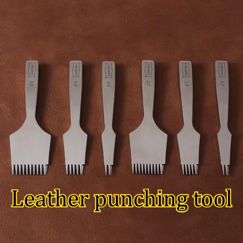 Leather Inclined Flat Cut Drilling Holes Tools/DIY Leather Products Multiple Teeth Stainless Steel Rhombus Drilling Holes Tools
Leather Inclined Flat Cut Drilling Holes Tools/DIY Leather Products Multiple Teeth Stainless Steel Rhombus Drilling Holes Tools