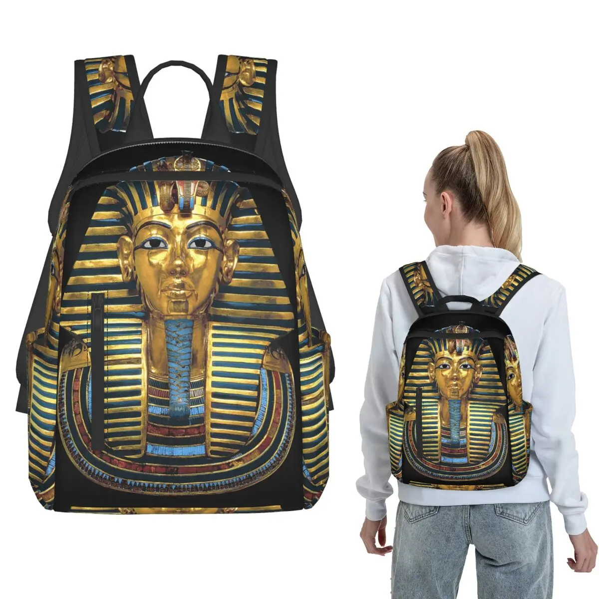 Golden Mask Of Egyptian Ancient Backpack Large Capacity Children BookBag School Bag Shoulder Bags for Men Women
Golden Mask Of Egyptian Ancient Backpack Large Capacity Children BookBag School Bag Shoulder Bags for Men Women