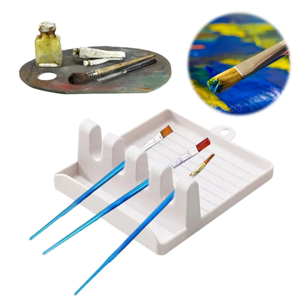 4 Slots Art Brush Holder Space Saving Painting Pen Holder Tray Painting Brush Rest Holder for Professional Artists
4 Slots Art Brush Holder Space Saving Painting Pen Holder Tray Painting Brush Rest Holder for Professional Artists