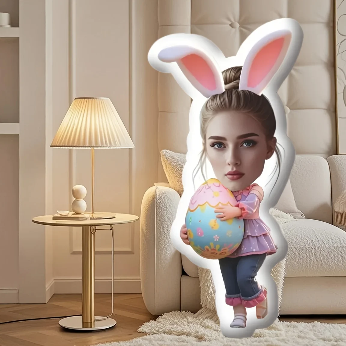 Customized Easter egg and rabbit personalized mini plush pillows, customized face cartoon pattern pillows, image customization
Customized Easter egg and rabbit personalized mini plush pillows, customized face cartoon pattern pillows, image customization