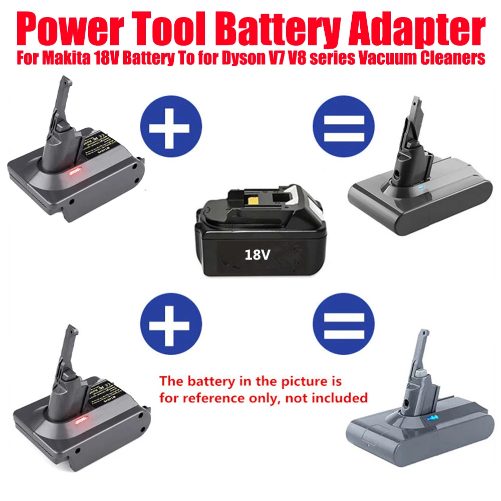 HAKSINKY MT18V7V8 Battery Adapter for Makita 18V Battery Convert To Work for Dyson V7/V8 Series Vacuum Cleaner (V7 V8 Common)
HAKSINKY MT18V7V8 Battery Adapter for Makita 18V Battery Convert To Work for Dyson V7/V8 Series Vacuum Cleaner (V7 V8 Common)