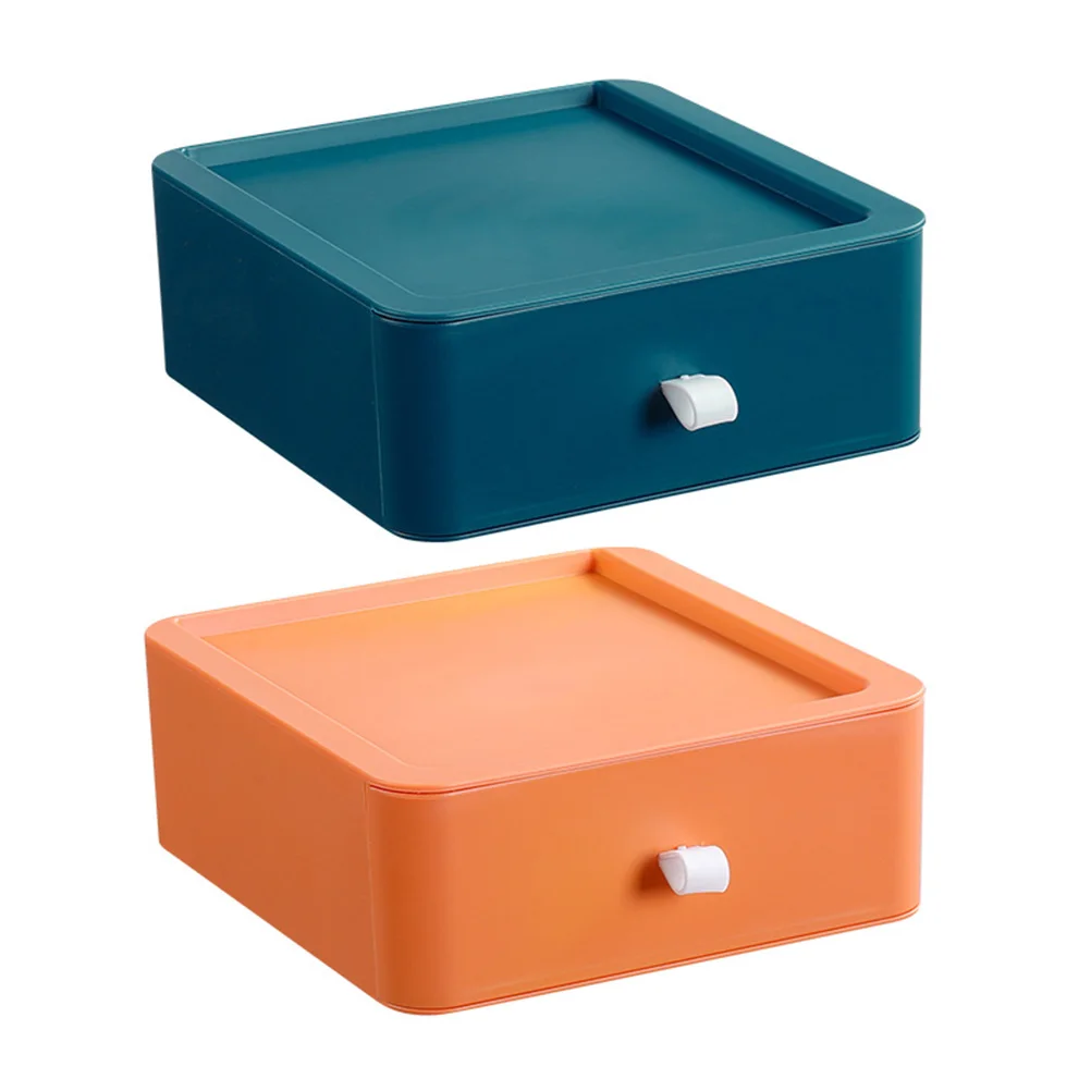 2pcs Drawer Storage Box Plastic Elegant Fine Workmanship Colorful Handle Stackable Multi layer Desktop Organizer File
2pcs Drawer Storage Box Plastic Elegant Fine Workmanship Colorful Handle Stackable Multi layer Desktop Organizer File