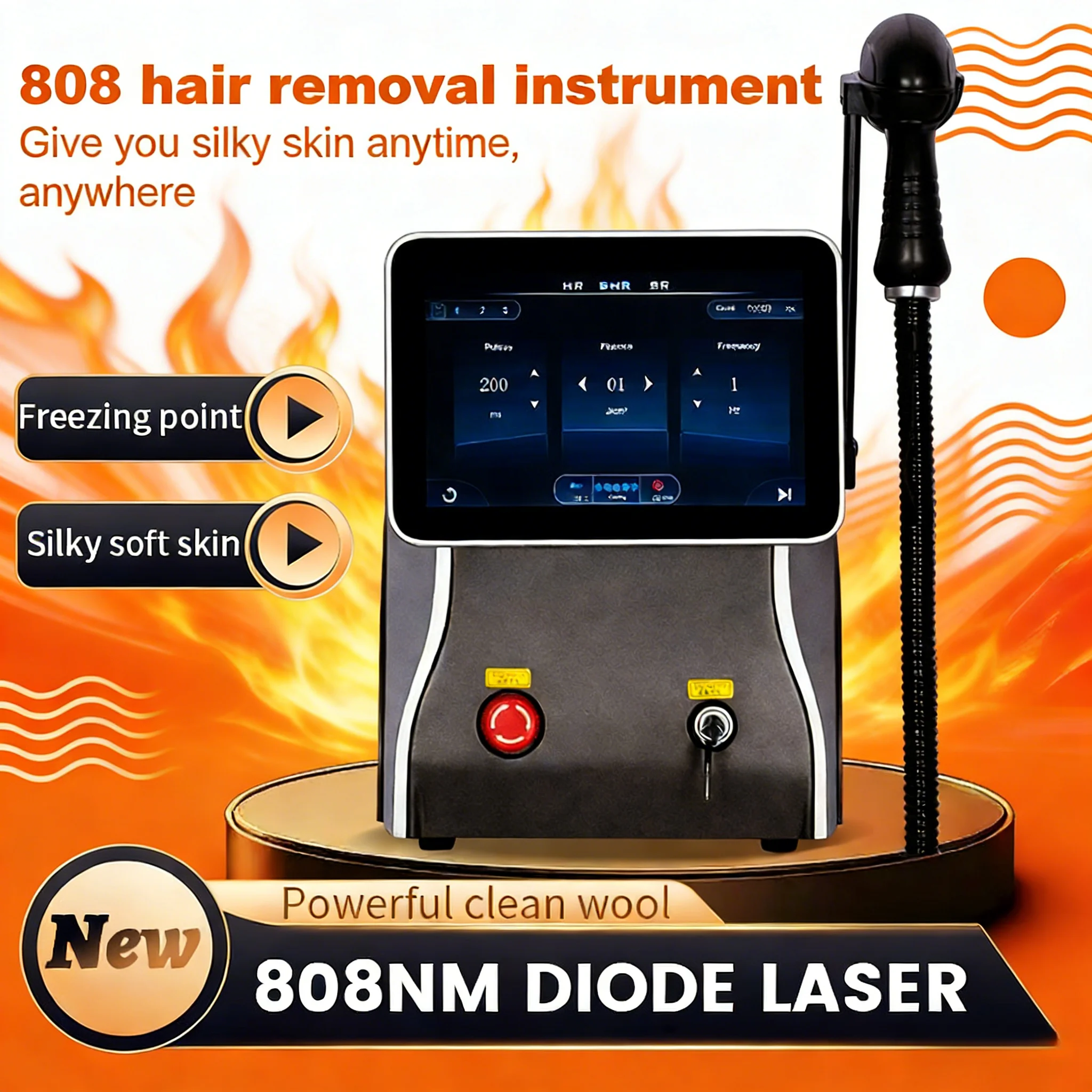 Лазерный диодный аппарат для эпиляции 808 нм, 4000 Вт, профессиональный, 3 длины волны (755 нм, 808 нм, 1064 нм), безболезненное удаление волос
Лазерный диодный аппарат для эпиляции 808 нм, 4000 Вт, профессиональный, 3 длины волны (755 нм, 808 нм, 1064 нм), безболезненное удаление волос