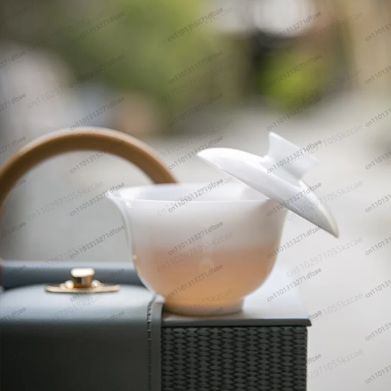 New Ice Seed Powder Porcelain Kung Fu Tea Set - Household Light Luxury High-End Ceramic Cover Bowl & Tea Cup Set
New Ice Seed Powder Porcelain Kung Fu Tea Set - Household Light Luxury High-End Ceramic Cover Bowl & Tea Cup Set