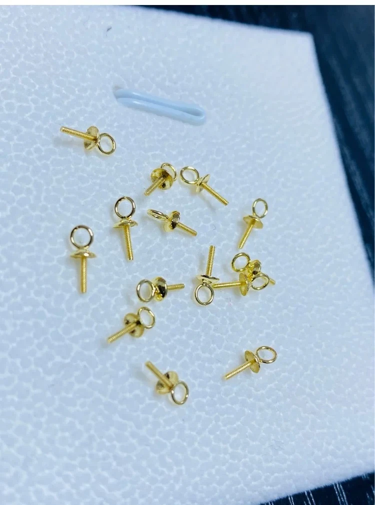 Real AU 750 18K Gold Loose Bead Spacers Clasps Hooks Mountings Findings Jewelry Settings Accessories Parts for 5-10mmPearls
Real AU 750 18K Gold Loose Bead Spacers Clasps Hooks Mountings Findings Jewelry Settings Accessories Parts for 5-10mmPearls