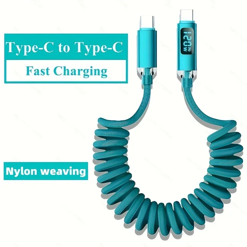120W fast charging, Type-C to Type-C interface, with real-time display function, can be used as iPhone charging cableKKK
120W fast charging, Type-C to Type-C interface, with real-time display function, can be used as iPhone charging cableKKK