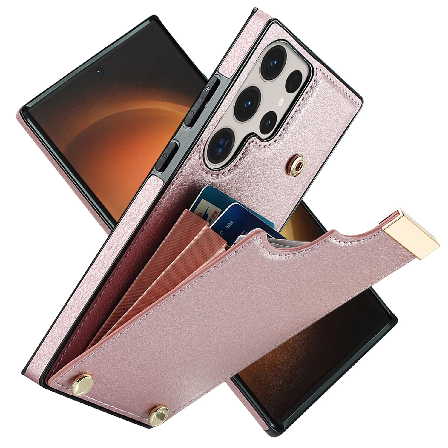 Shockproof PU Leather Card Slots Holder Wallet Case for Samsung Galaxy S23 Ultra S22Plus A54 S24 S25 Note20, Button Buckle Cover
Shockproof PU Leather Card Slots Holder Wallet Case for Samsung Galaxy S23 Ultra S22Plus A54 S24 S25 Note20, Button Buckle Cover