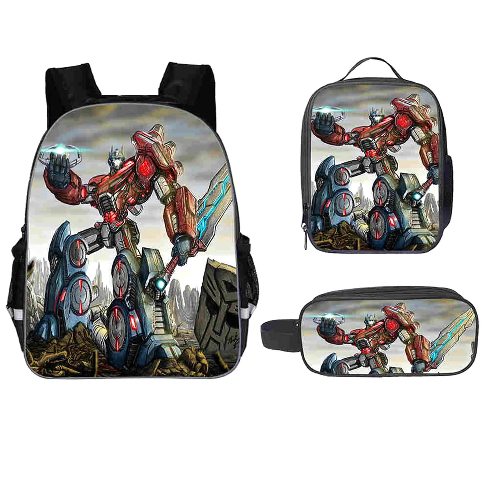 Children School Backpack Set 3 Pieces T-Transformers Backpack Lunch Box Pencil Case Waterproof Bookbag for Student
Children School Backpack Set 3 Pieces T-Transformers Backpack Lunch Box Pencil Case Waterproof Bookbag for Student