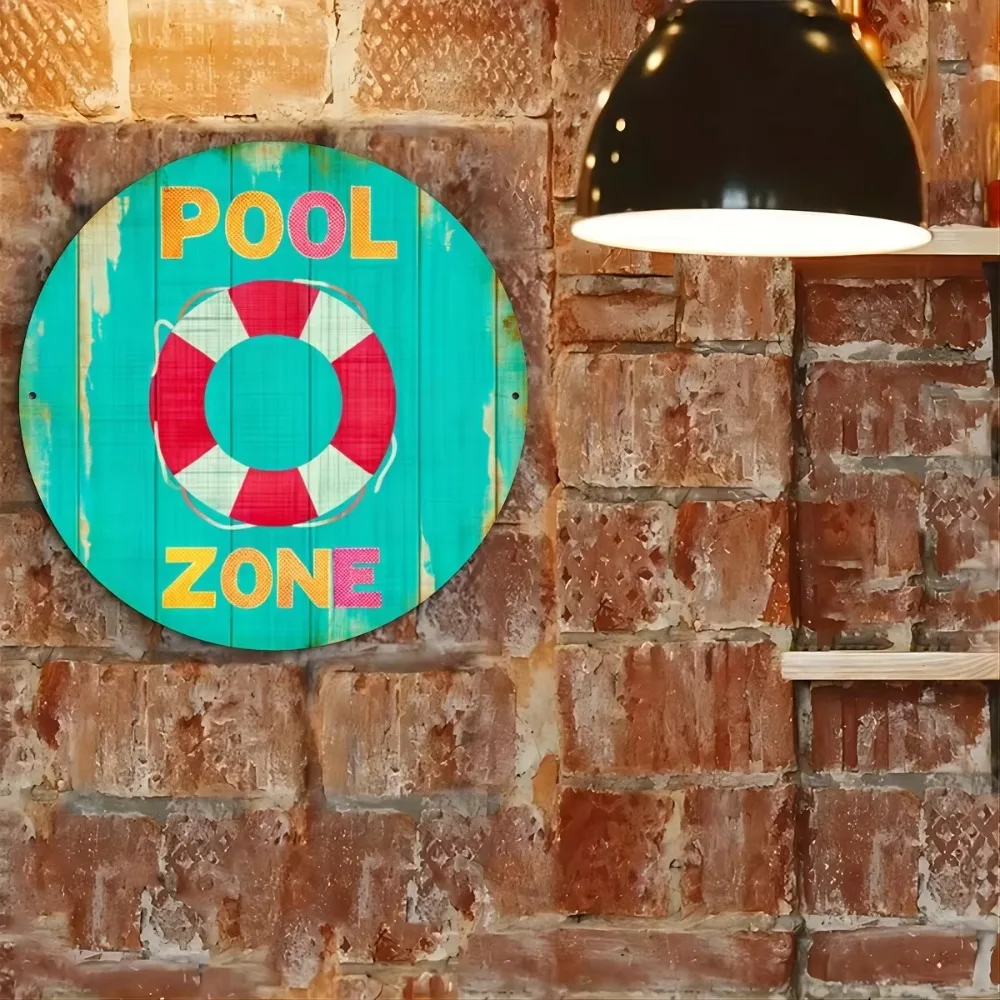 Rustic 'POOL ZONE' Metal Sign Red Lifebuoy Wall Art, Patio, Garden Perfect Gift for DIY Scrapbooking Projects, Lake House Decor
Rustic 'POOL ZONE' Metal Sign Red Lifebuoy Wall Art, Patio, Garden Perfect Gift for DIY Scrapbooking Projects, Lake House Decor