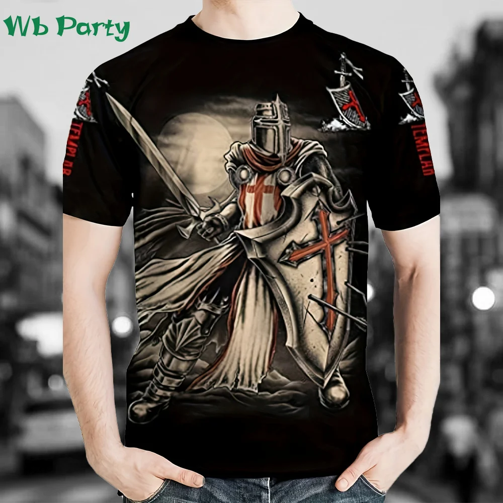 Vintage Knight Pattern Print Clothes Men Designer Man T shirt Men's Summer Clothes T shirt for Men Knight Print Short Sleeve Tee
Vintage Knight Pattern Print Clothes Men Designer Man T shirt Men's Summer Clothes T shirt for Men Knight Print Short Sleeve Tee