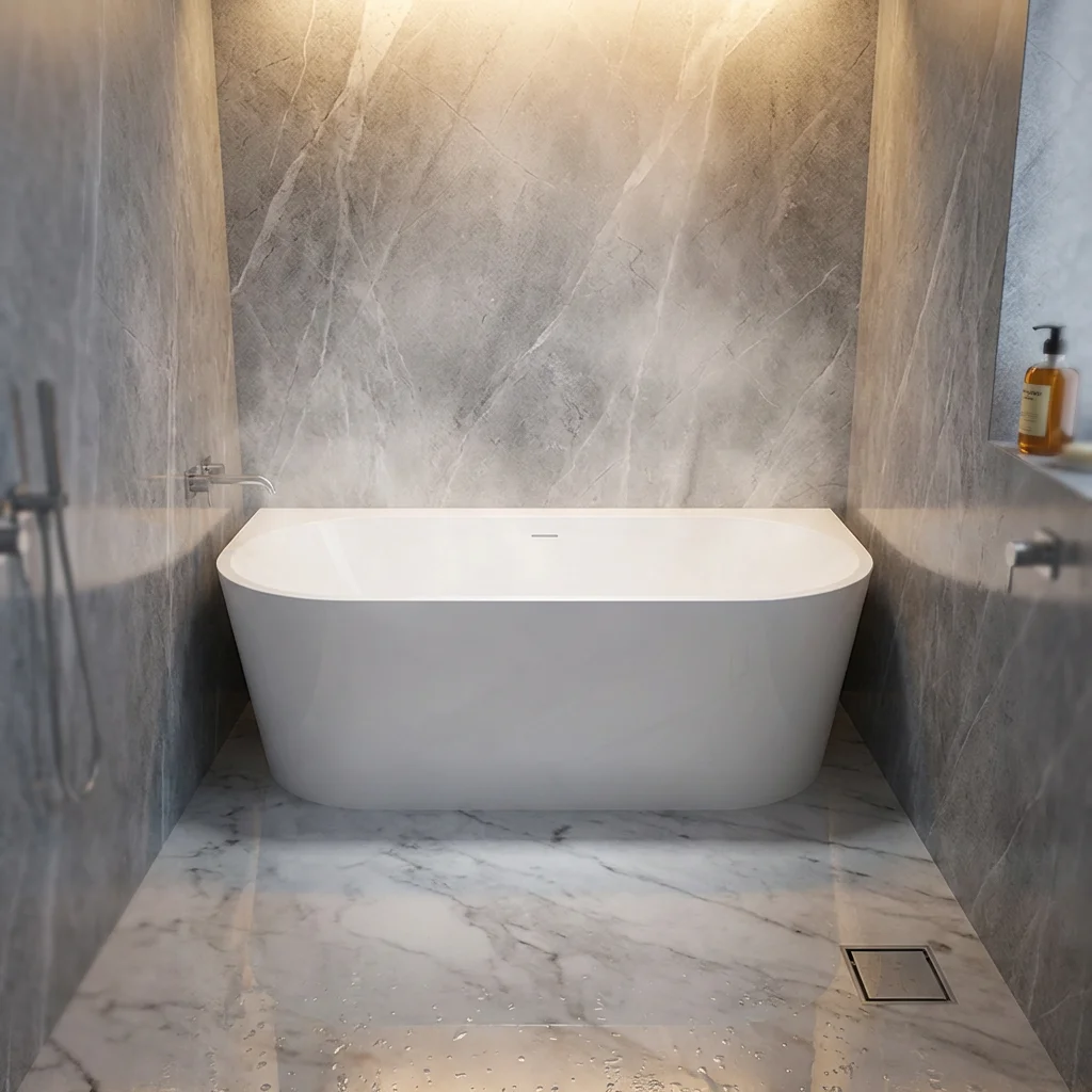 Contemporary Modern Acrylic Standing Bathtub Oval-shaped Massage Function Indoor Use
Contemporary Modern Acrylic Standing Bathtub Oval-shaped Massage Function Indoor Use
