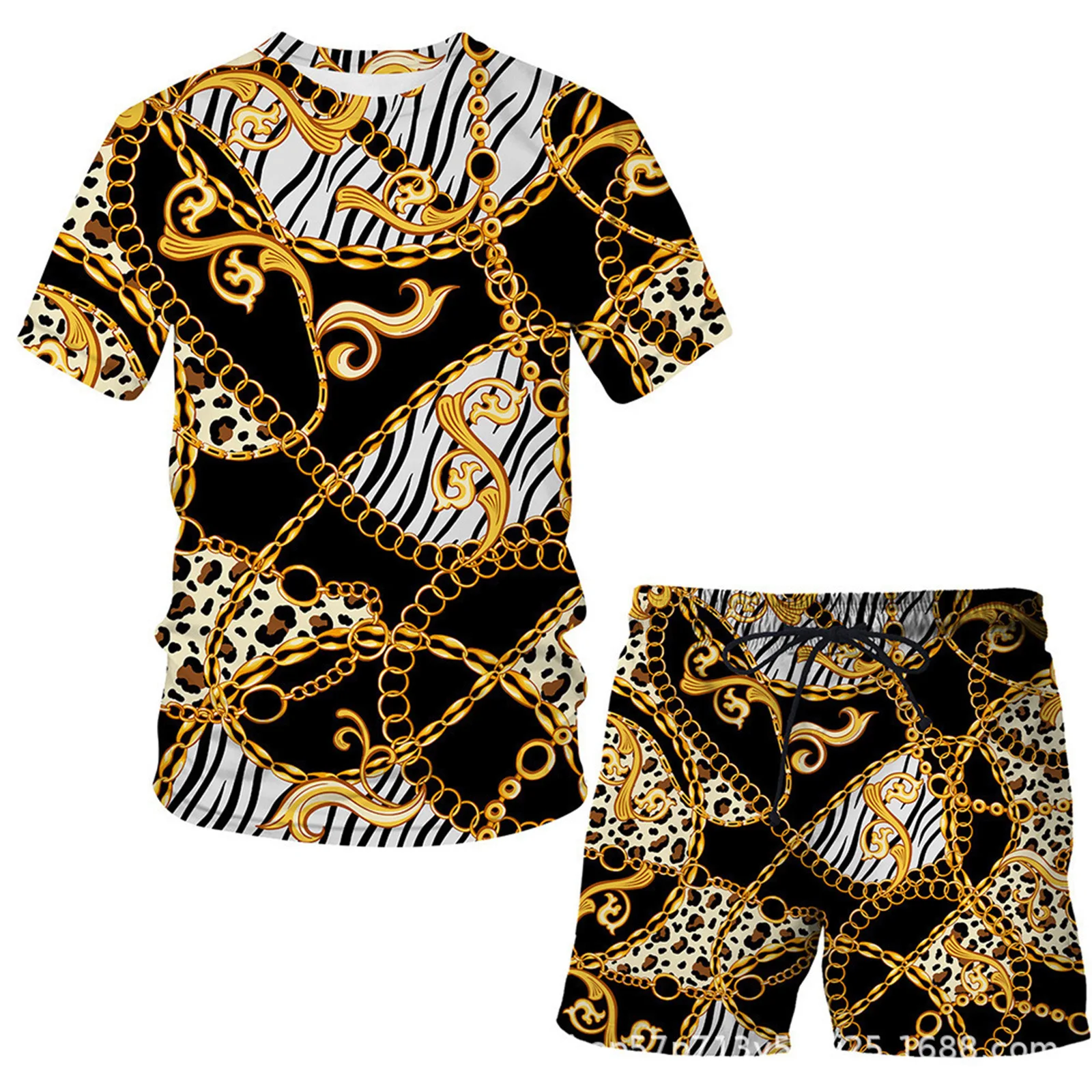 New Men's Luxury Jungle Set 3D Gold Chain/Palm Leaf/Peacock Feather Elastic Waist Streetwear Moisture-Wicking Summer Essentials
New Men's Luxury Jungle Set 3D Gold Chain/Palm Leaf/Peacock Feather Elastic Waist Streetwear Moisture-Wicking Summer Essentials