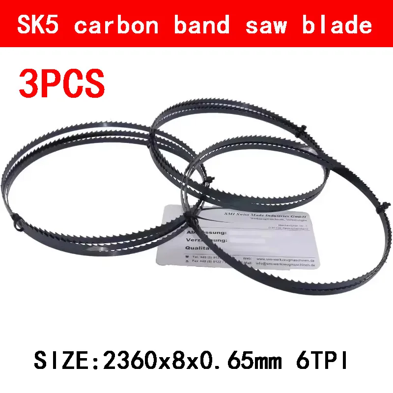 3 шт. ленточные пилы SK5 2360 8 0,65 мм 6T TPI костюм для Scheppach BASATO 3 Vario для резки древесины
3 шт. ленточные пилы SK5 2360 8 0,65 мм 6T TPI костюм для Scheppach BASATO 3 Vario для резки древесины