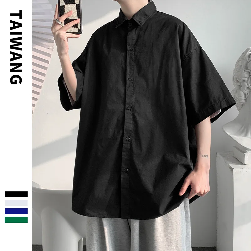 Men's Shirts Cotton Short Sleeve Summer Solid Shirts Casual Loose Turn-down Collar Blouse Male Breathable Shirt Chemises Homme
Men's Shirts Cotton Short Sleeve Summer Solid Shirts Casual Loose Turn-down Collar Blouse Male Breathable Shirt Chemises Homme