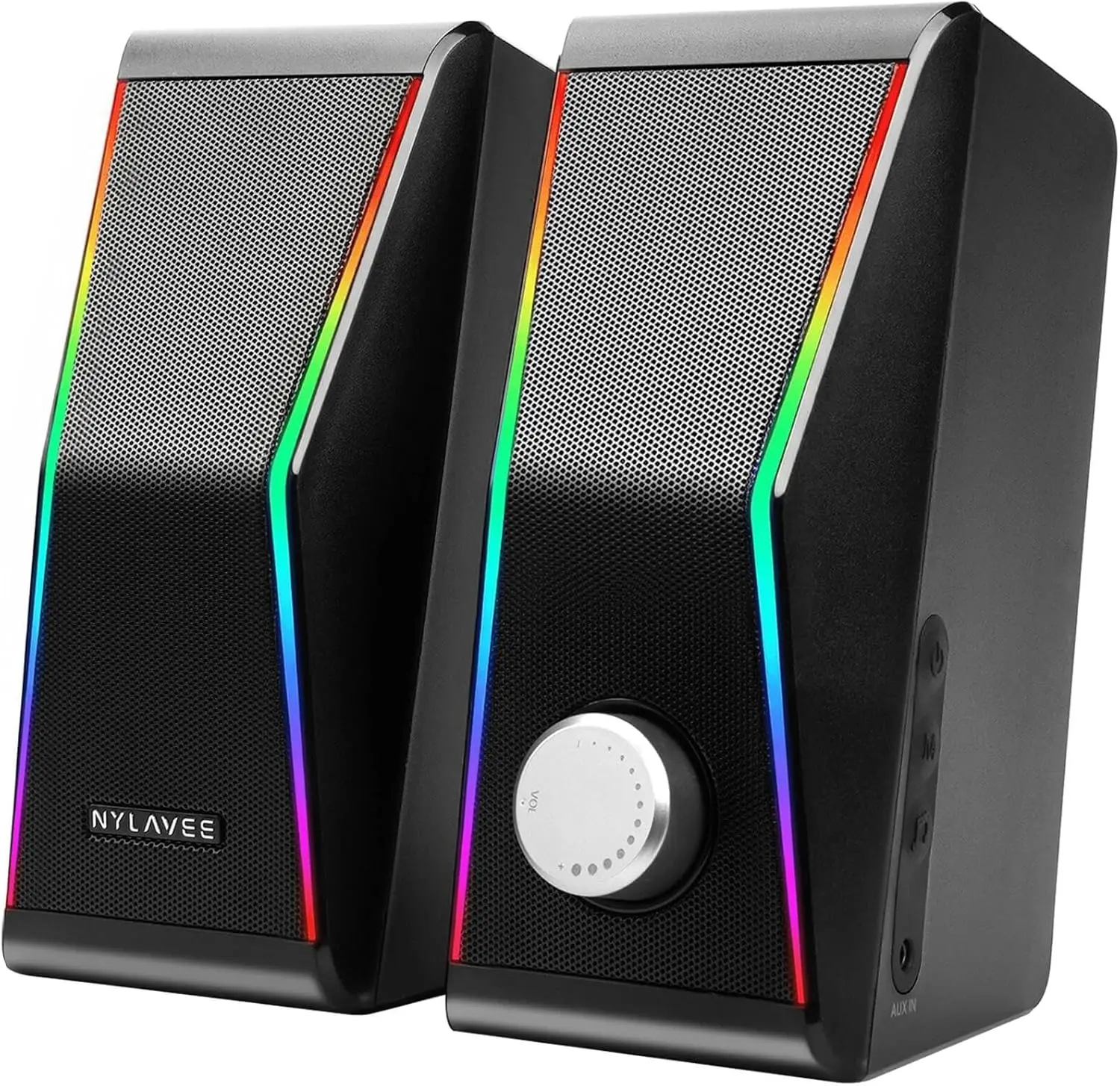 Bluetooth 5.0 колонки для ПК с Hi-Fi стереозвуком, RGB-подсветкой, мощностью 14 Вт для настольных ПК, ноутбуков, PS5
Bluetooth 5.0 колонки для ПК с Hi-Fi стереозвуком, RGB-подсветкой, мощностью 14 Вт для настольных ПК, ноутбуков, PS5