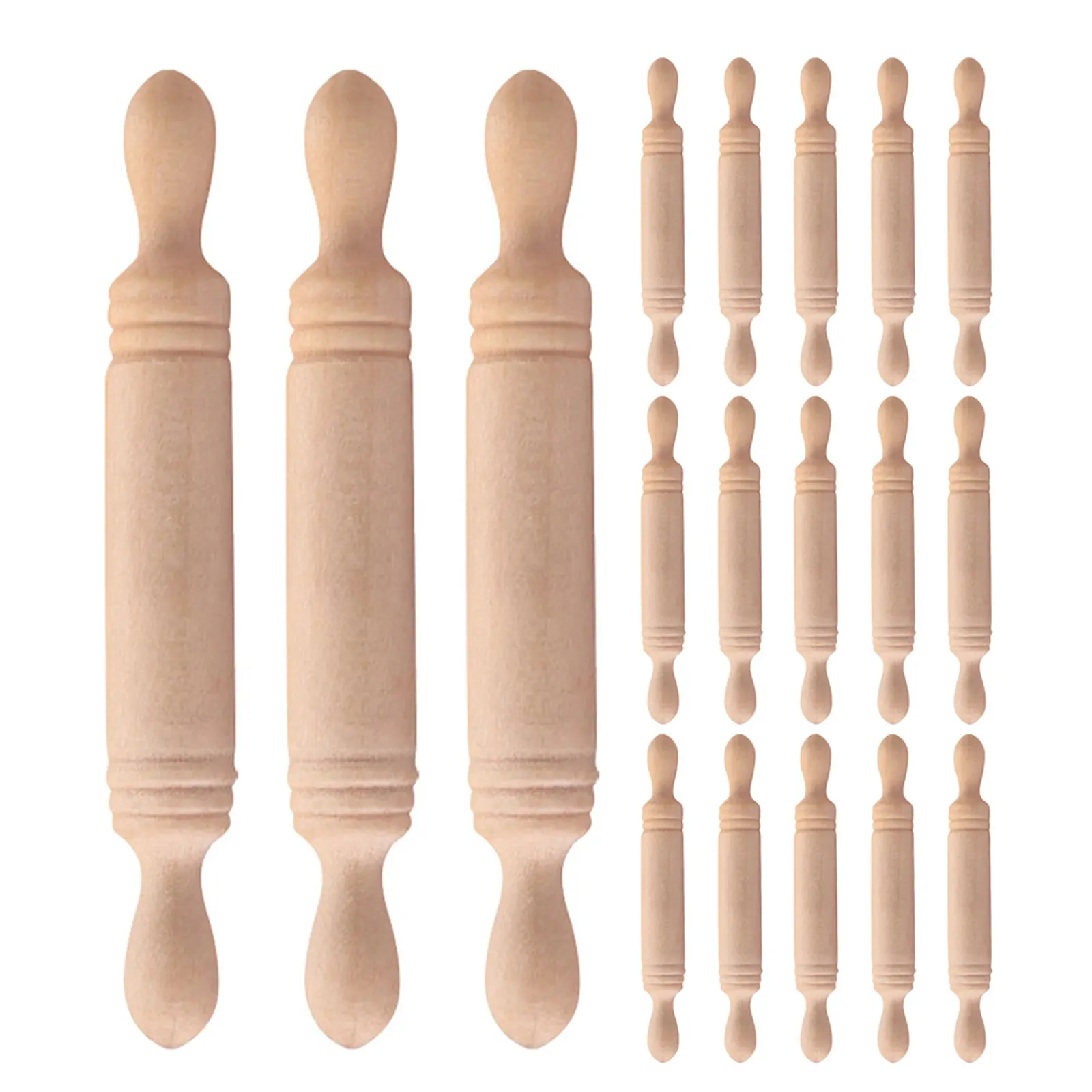 30Pcs Miniature Wood Rolling Pin Dollhouse Food Accessories Mini Kitchen Utensils Toddler Play Baking Tools Natural Wood Craft
30Pcs Miniature Wood Rolling Pin Dollhouse Food Accessories Mini Kitchen Utensils Toddler Play Baking Tools Natural Wood Craft