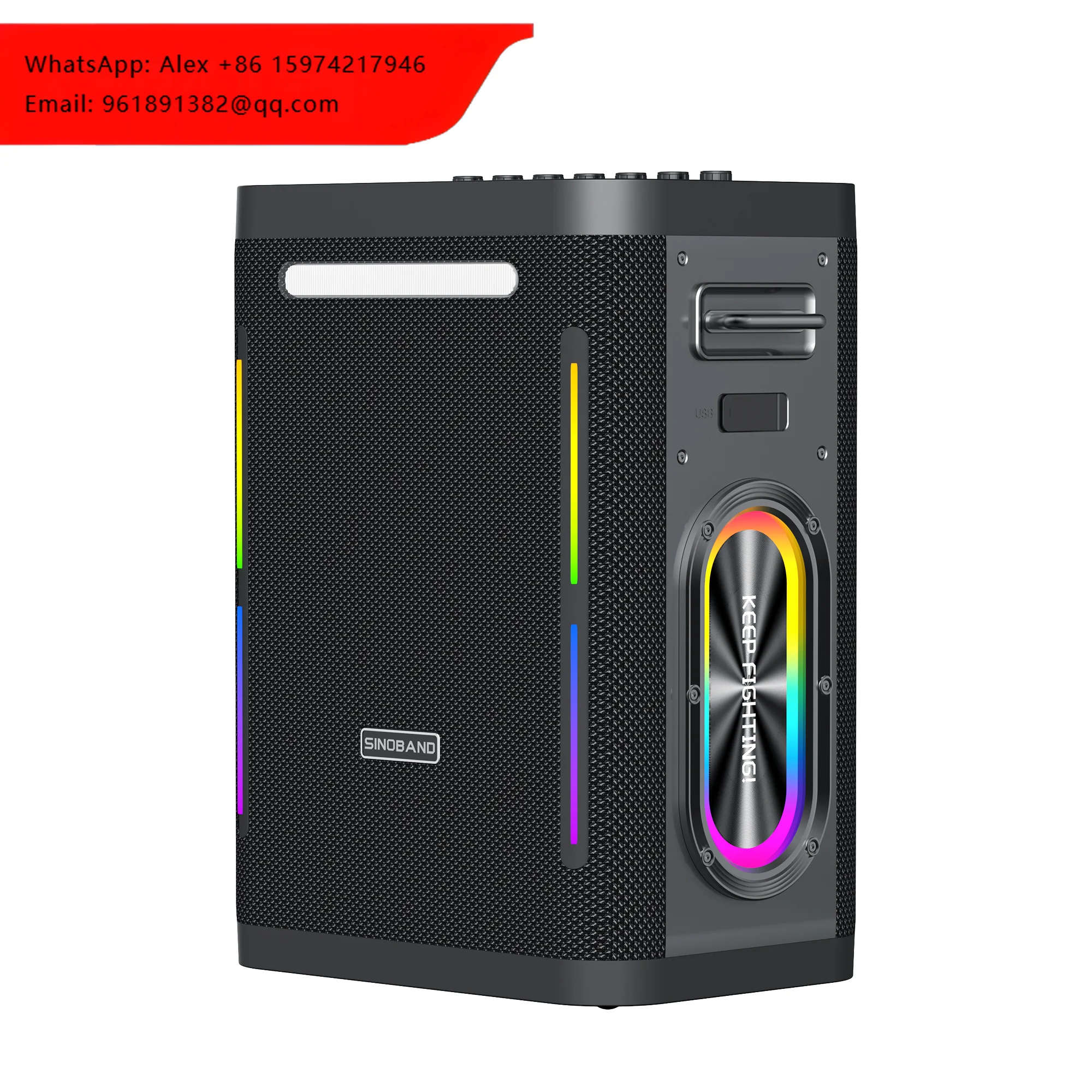 XDOBO Sinoband 300W Portable Party Box Outdoor Wireless Speaker Super Bass RGB Lights IPX5 TWS U-Disk TF AUX Karaoke Computer
XDOBO Sinoband 300W Portable Party Box Outdoor Wireless Speaker Super Bass RGB Lights IPX5 TWS U-Disk TF AUX Karaoke Computer