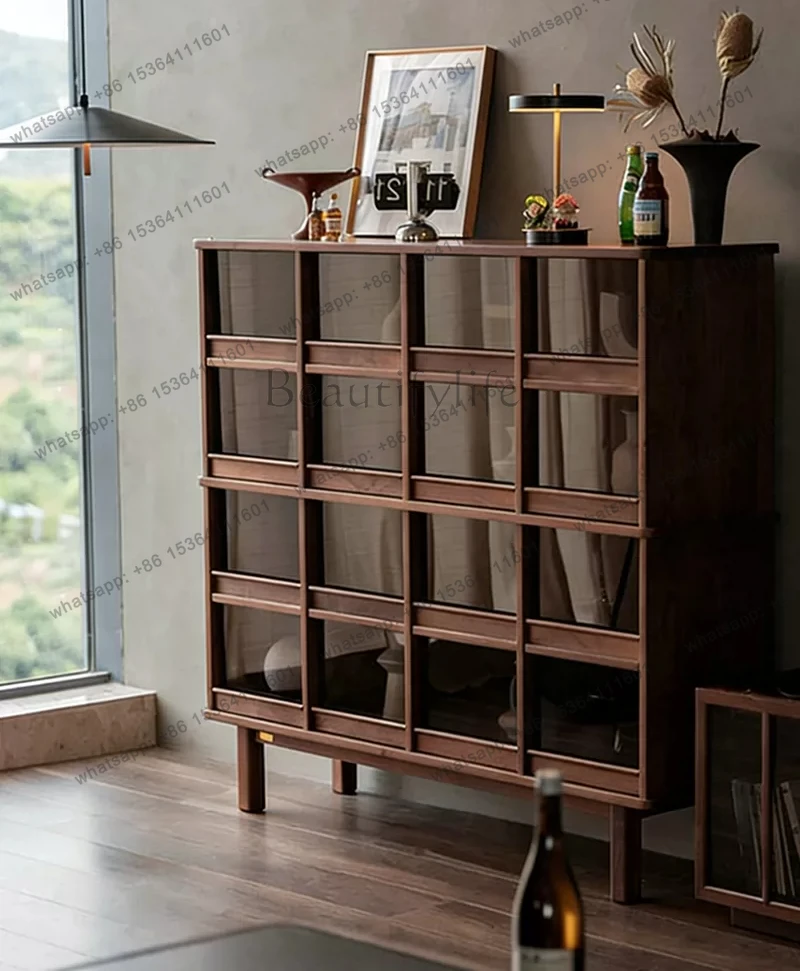 North American black walnut new Chinese solid wood display ornament lattice storage cabinet
North American black walnut new Chinese solid wood display ornament lattice storage cabinet