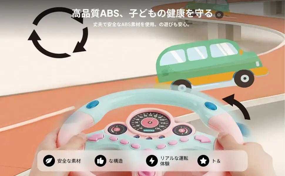 Kids Simulation Steering Wheel Pretend Playset 360 Rotation Driving Controller for Birthday Gifts Educational Learning Toys
Kids Simulation Steering Wheel Pretend Playset 360 Rotation Driving Controller for Birthday Gifts Educational Learning Toys