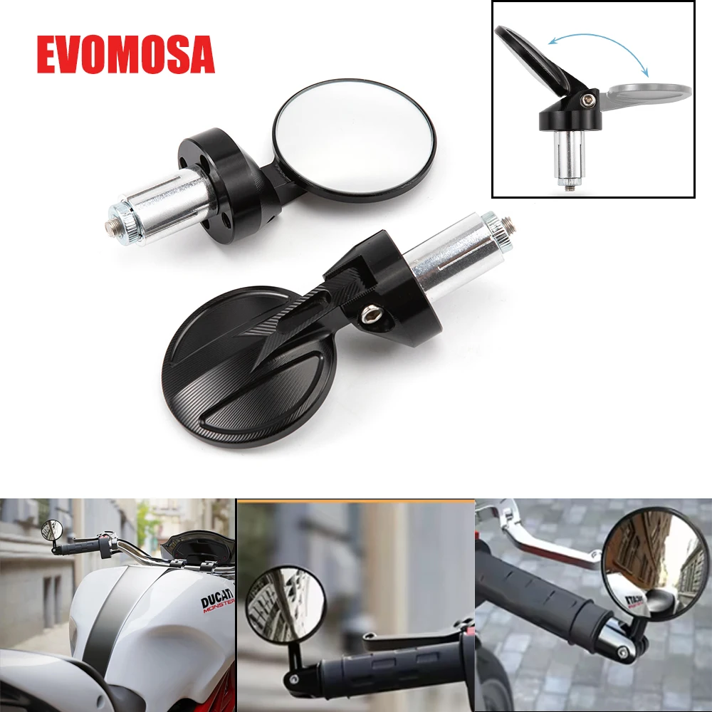 Motorcycle Handlebar End Foldable Rearview Mirror Rear View Mirror Universal Side Mirrors For YAHAMA MT09 For DUCATI For HONDA
Motorcycle Handlebar End Foldable Rearview Mirror Rear View Mirror Universal Side Mirrors For YAHAMA MT09 For DUCATI For HONDA