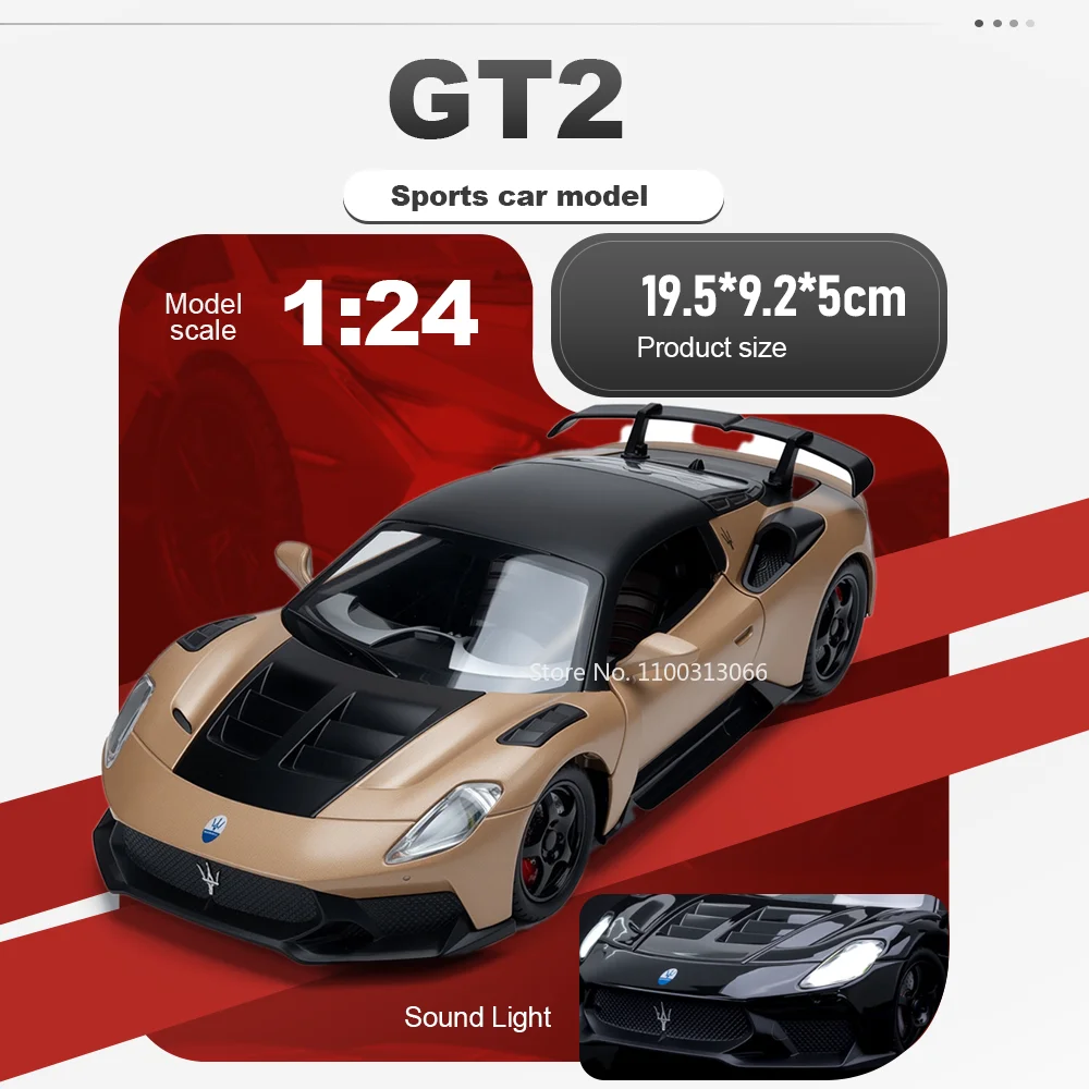 1:24 GT2 Tourbillon Model Diecast Car Alloy Miniature Toy Doors Opened Sound Light Pull Back Vehice Boyfriend's Anniversary Gift
1:24 GT2 Tourbillon Model Diecast Car Alloy Miniature Toy Doors Opened Sound Light Pull Back Vehice Boyfriend's Anniversary Gift