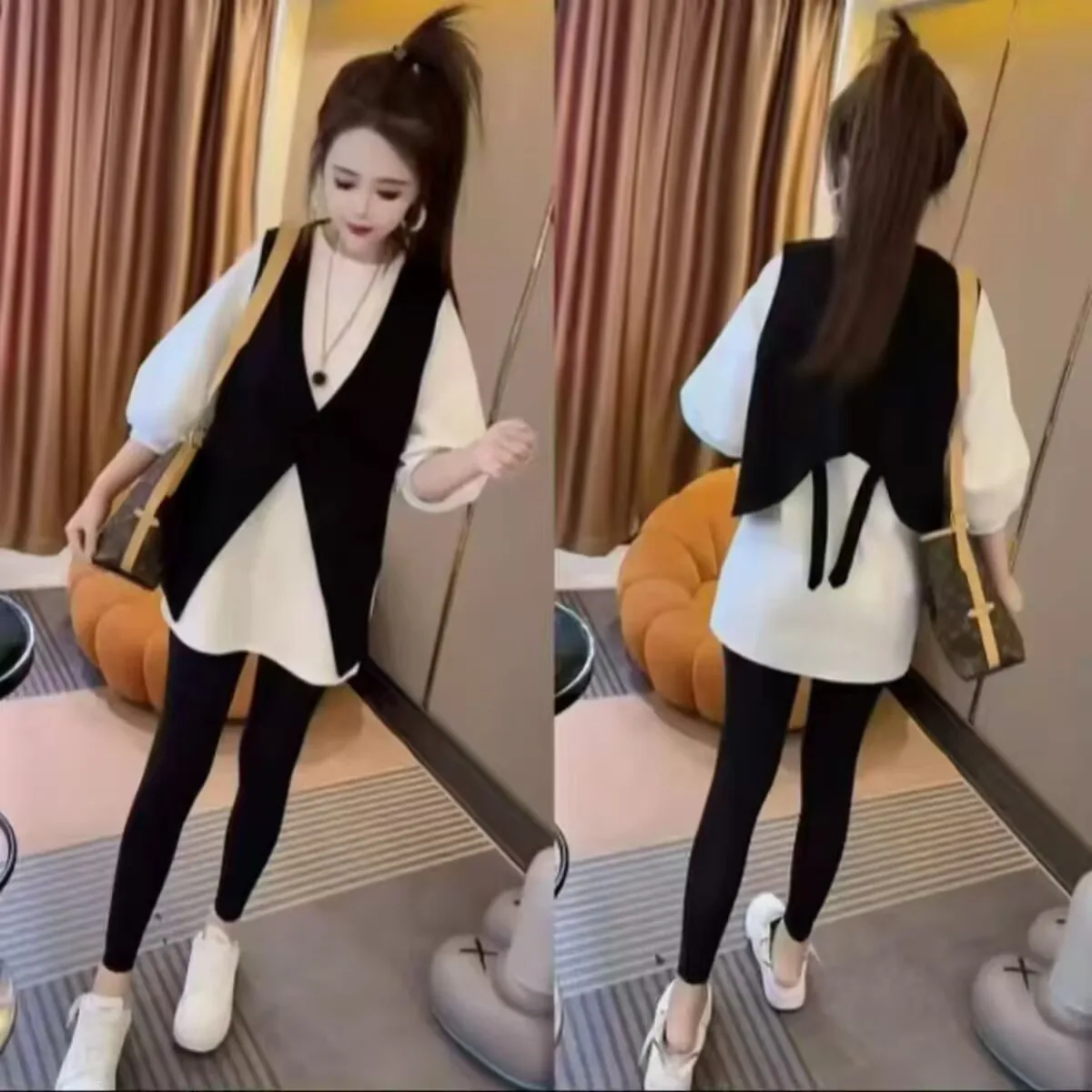 Fashionable Loose Two-Piece Set Korean Style Age-Defying Sweatshirt Vest Trendy Casual Sportswear Women's Ensemble
Fashionable Loose Two-Piece Set Korean Style Age-Defying Sweatshirt Vest Trendy Casual Sportswear Women's Ensemble