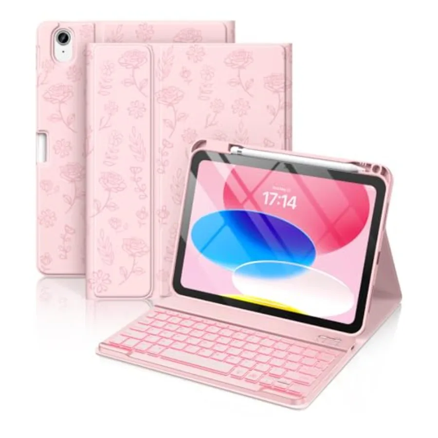 Чехол для iPad 11-го и 10-го поколений с клавиатурой - 7 цветов, беспроводная съемная клавиатура с подсветкой и держателем для Apple Pencil для iPad A
Чехол для iPad 11-го и 10-го поколений с клавиатурой - 7 цветов, беспроводная съемная клавиатура с подсветкой и держателем для Apple Pencil для iPad A