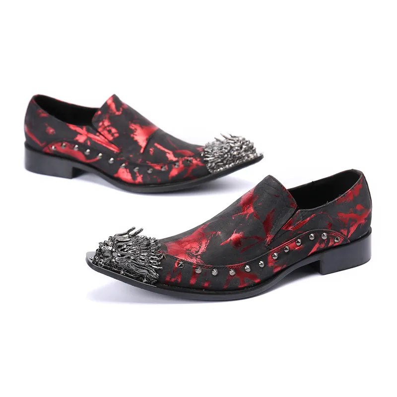 Fashion Red Man Wedding Banquet Dress Shoes Business Real Leather Large Size Formal Shoes Male Handmade Metal Pointed Toe Shoes
Fashion Red Man Wedding Banquet Dress Shoes Business Real Leather Large Size Formal Shoes Male Handmade Metal Pointed Toe Shoes