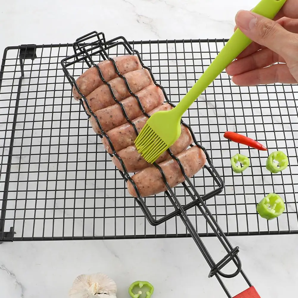 Bbq Tongs With Solid Wood Handle Practical Metal Mesh Bbq Tongs Sausage Grilling Basket Ideal Tools For Grilling Meat Vegetables
Bbq Tongs With Solid Wood Handle Practical Metal Mesh Bbq Tongs Sausage Grilling Basket Ideal Tools For Grilling Meat Vegetables