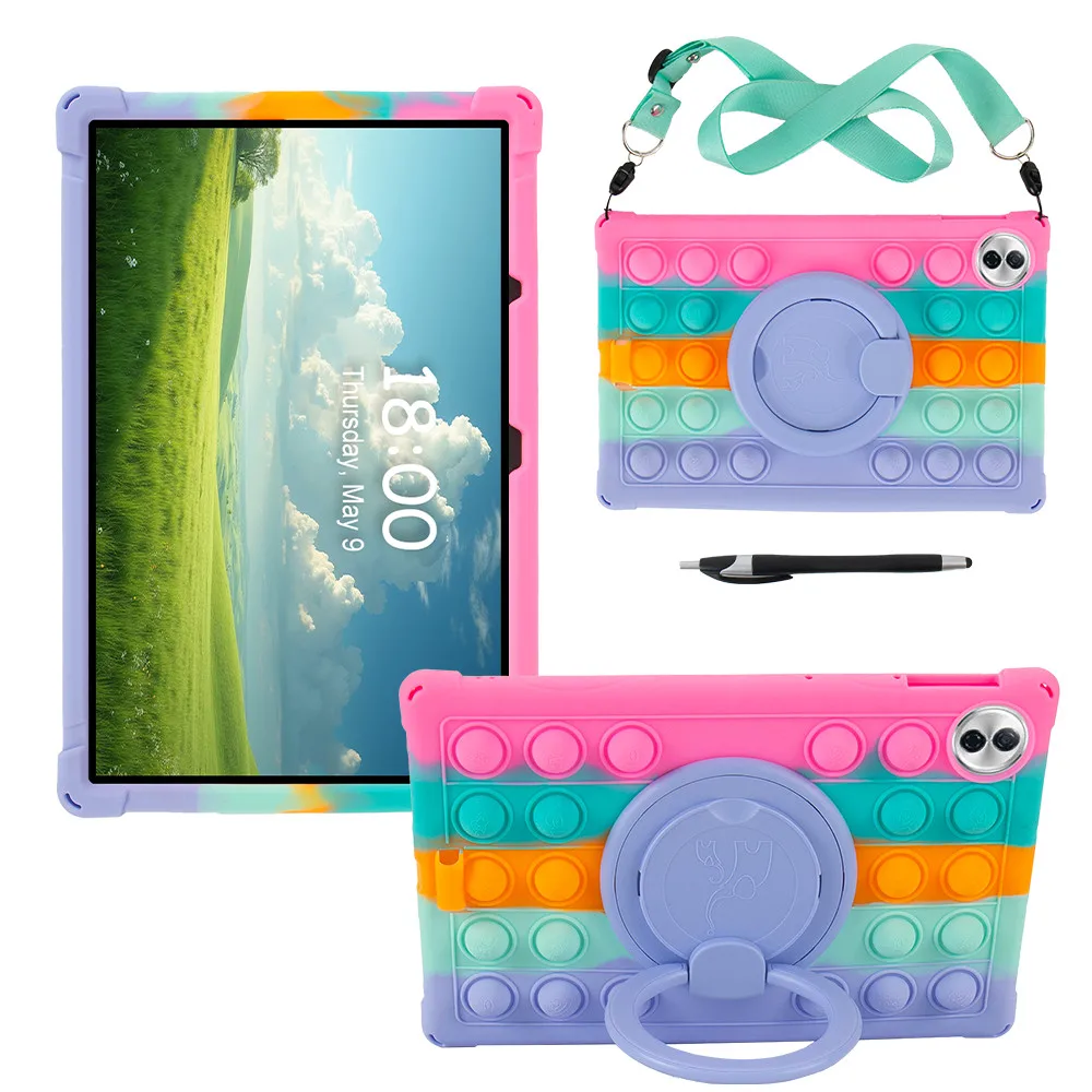 360 Rotation Soft Silicone Kids Back Cover for Honor Pad 20 12.1 2026 HEY4-W09 HEY4-W19 12.1 inch with Strap Stylus Pen
360 Rotation Soft Silicone Kids Back Cover for Honor Pad 20 12.1 2026 HEY4-W09 HEY4-W19 12.1 inch with Strap Stylus Pen