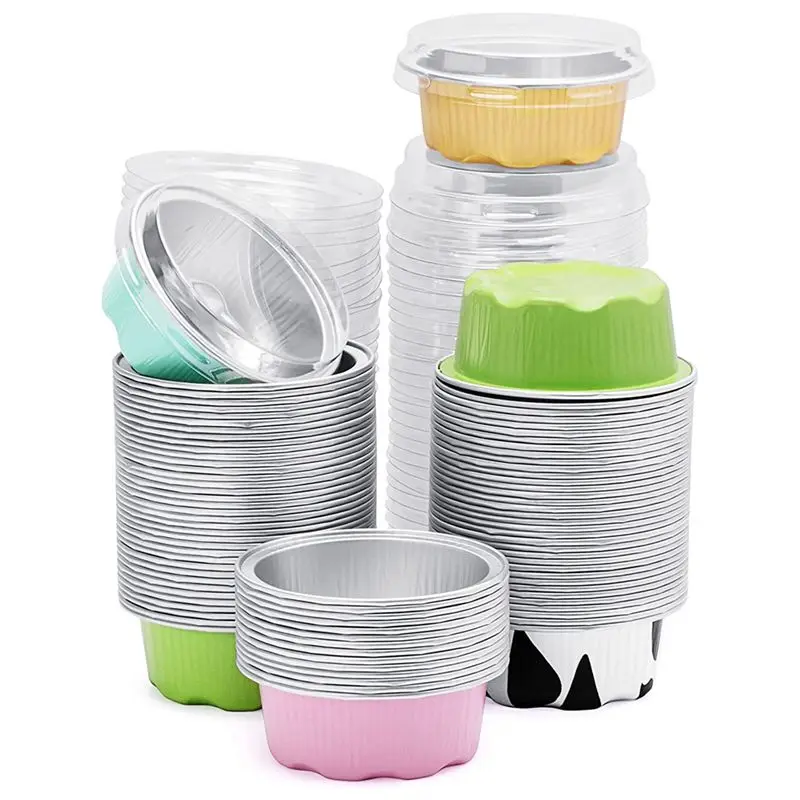 BAAJ-100Pcs Tinfoil Cup Tiny Condiment Cup Mini Snack Cup With Lids Salad Dressing Container To Go, 1.6 Oz
BAAJ-100Pcs Tinfoil Cup Tiny Condiment Cup Mini Snack Cup With Lids Salad Dressing Container To Go, 1.6 Oz